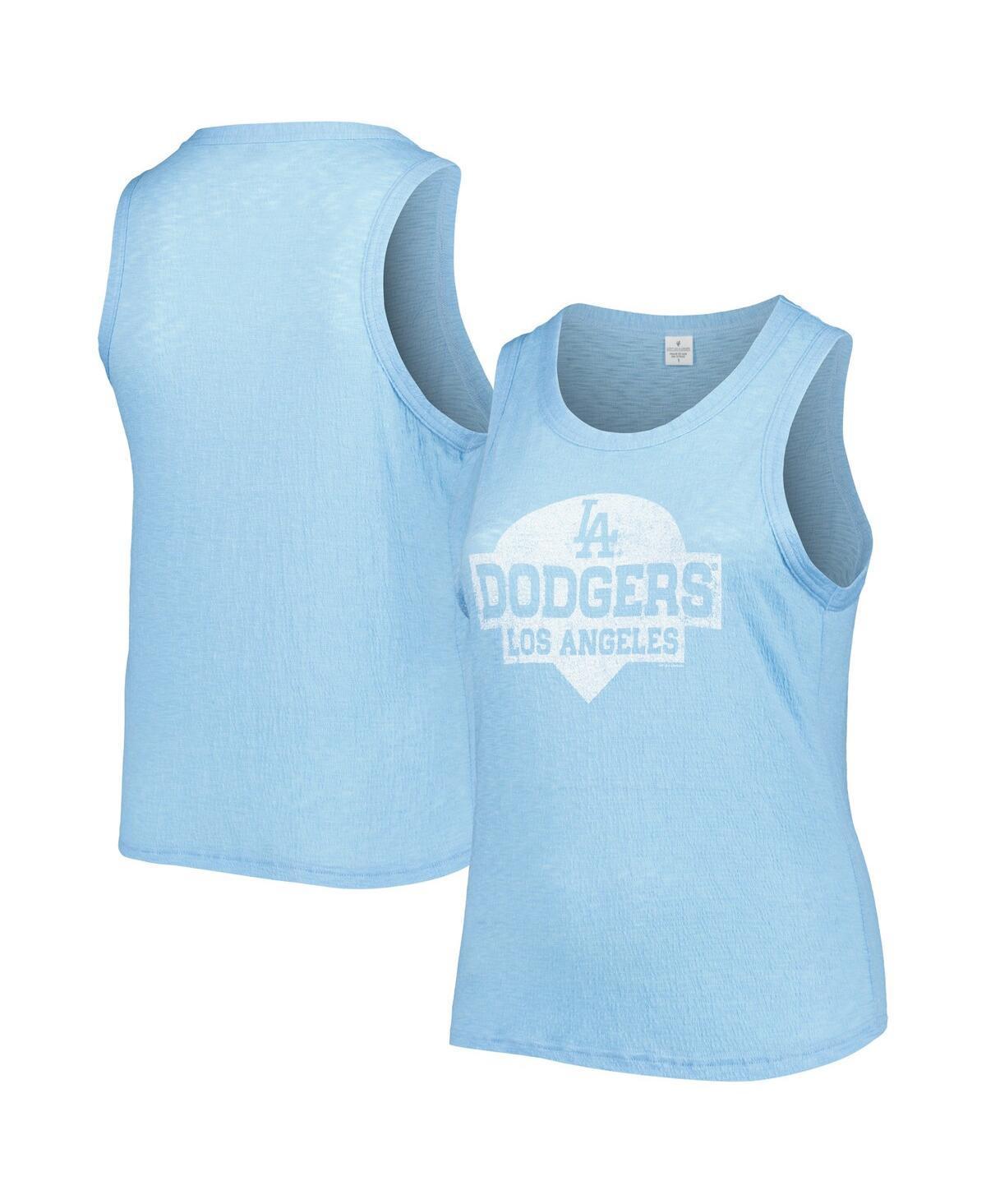 Womens Soft As A Grape Royal Los Angeles Dodgers Plus Size High Neck Tri-Blend Tank Top Product Image