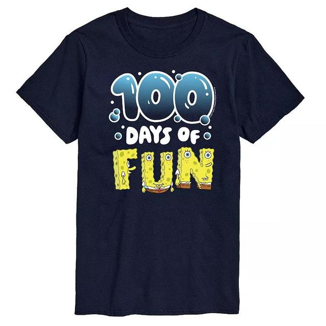 Mens SpongeBob SquarePants 100 Days Of Fun Graphic Tee Product Image