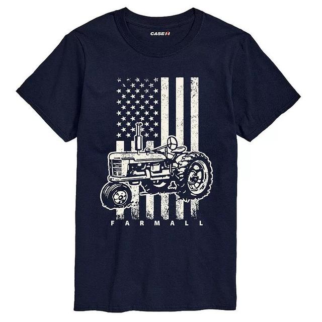 Mens Case IH American Flag Graphic Tee Blue Product Image