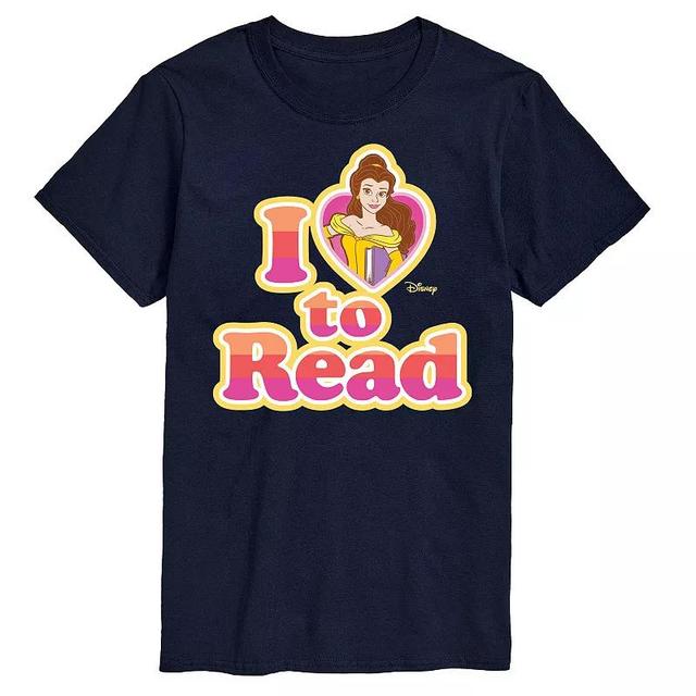 Disney Princess Big & Tall Belle I Love To Read Graphic Tee, Mens Product Image