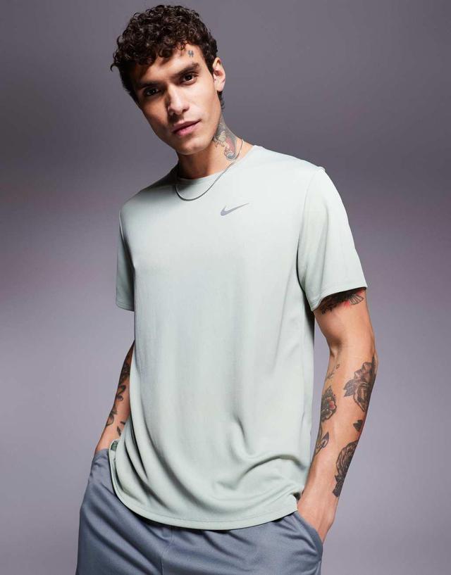 Nike Running Miler Dri-FIT T-shirt in light green Product Image