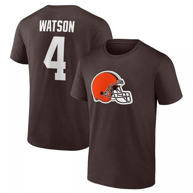 Mens Fanatics Deshaun Watson Brown Cleveland Browns Player Icon Name and Number T-shirt Product Image