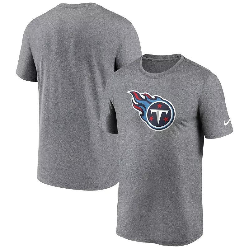 Mens Nike Heather Charcoal Tennessee Titans Legend Logo Performance T-Shirt Product Image