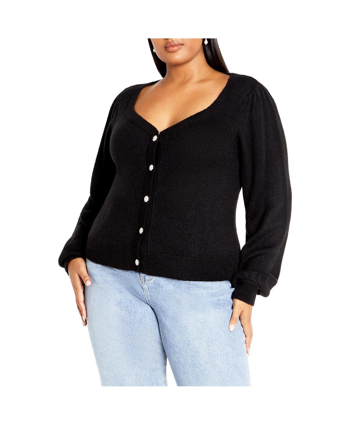 City Chic Womens Isabelle Cardigan Sweater Product Image