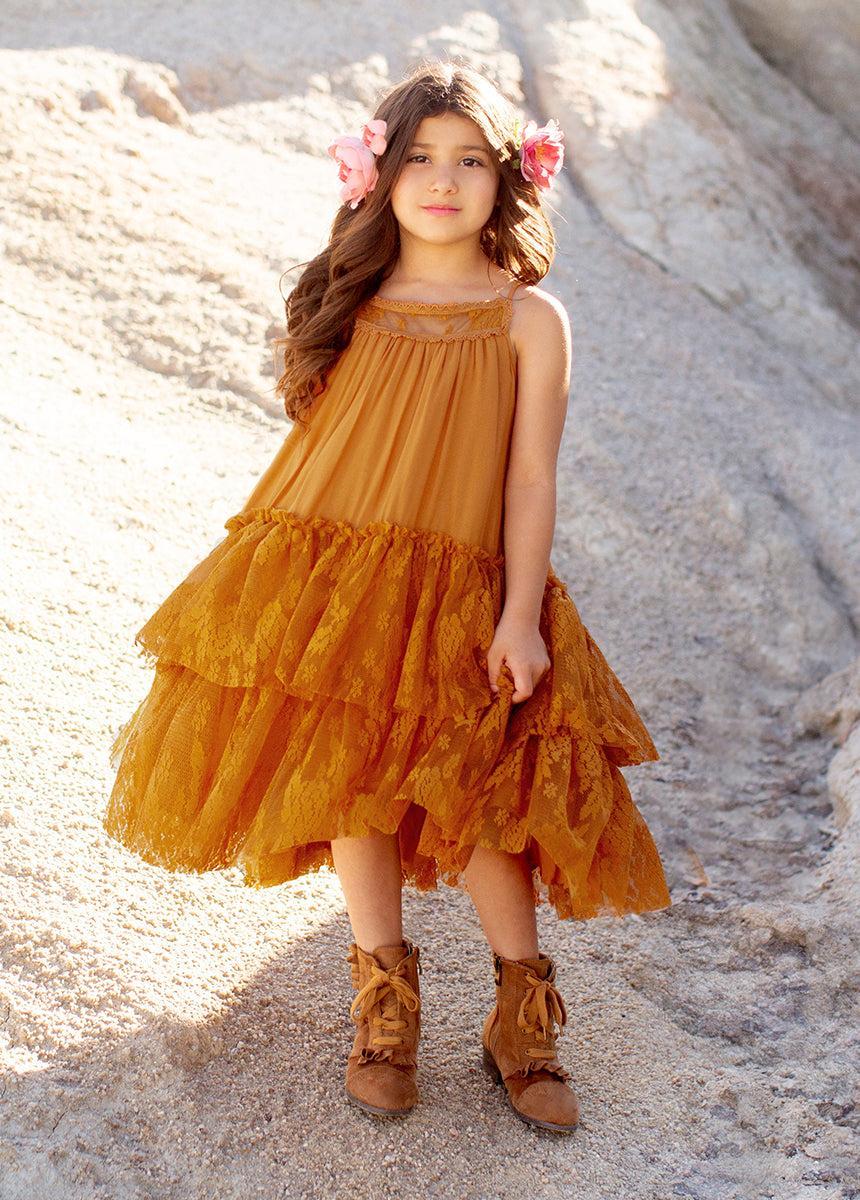 Catrina Dress in Marigold Product Image