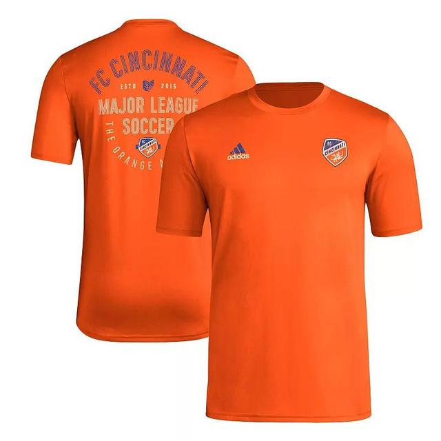 Mens adidas Orange FC Cincinnati Local Stoic T-Shirt Product Image