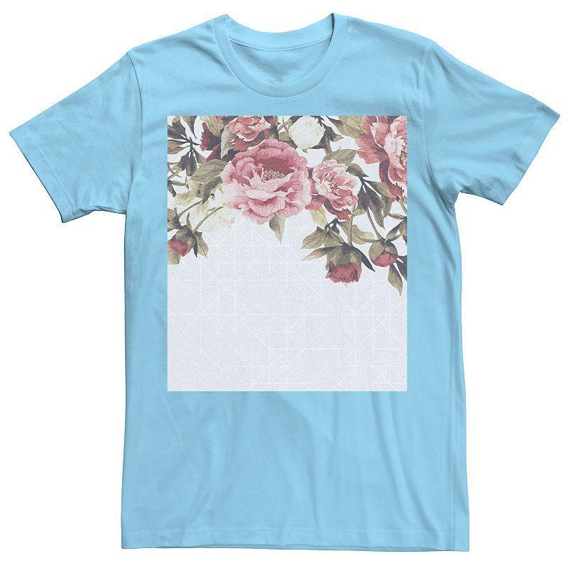 Mens Floral Panel White Lines Tee Product Image