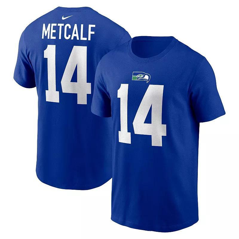 Mens Nike DK Metcalf Royal Seattle Seahawks Throwback Player Name & Number T-Shirt Product Image