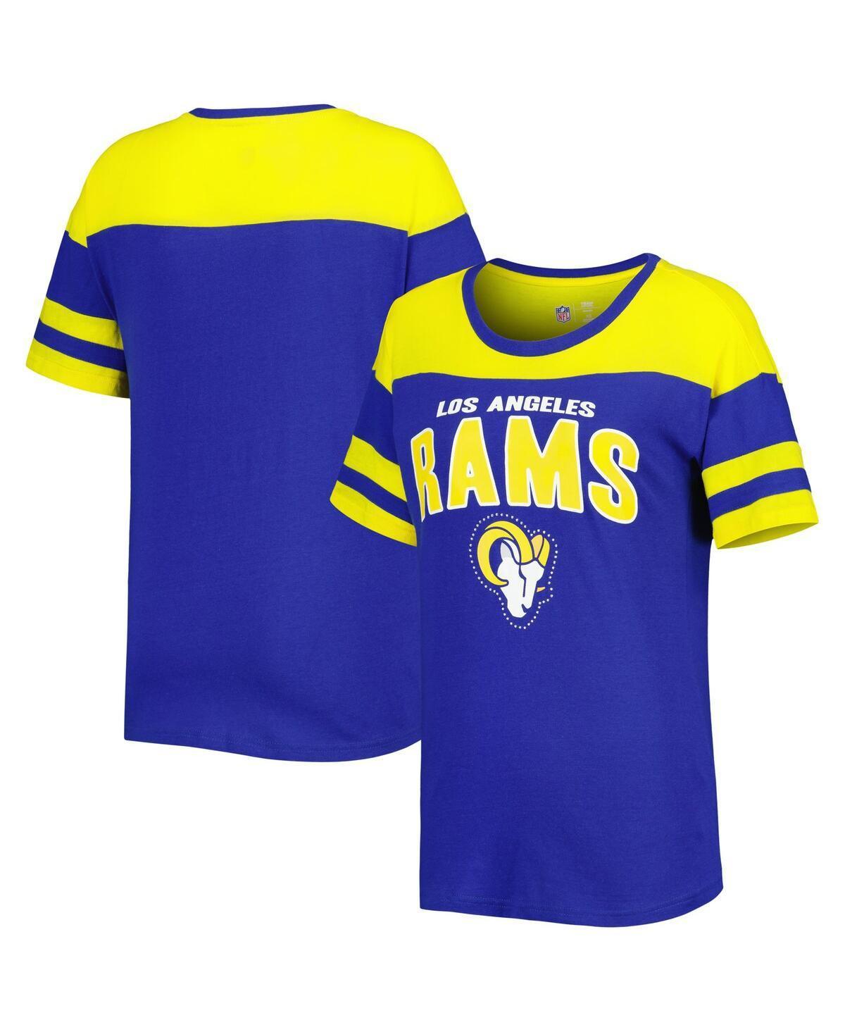 Womens G-III 4Her by Carl Banks Royal/Gold Los Angeles Rams Play the Ball T-Shirt Product Image