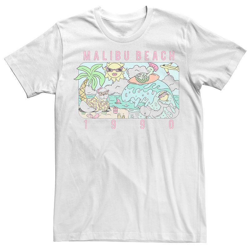 Mens Malibu Beach 1990 Ocean Doodles Tee Product Image