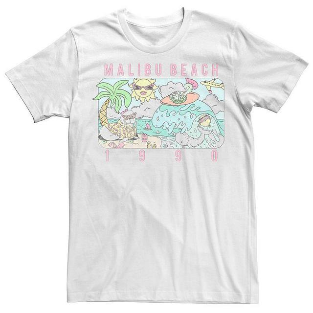 Mens Malibu Beach 1990 Ocean Doodles Tee Product Image