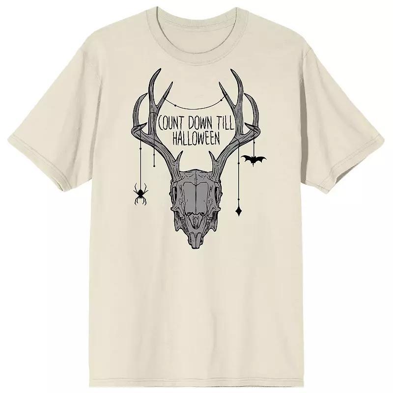 Mens Deer Skull Countdown to Halloween Graphic Tee Product Image