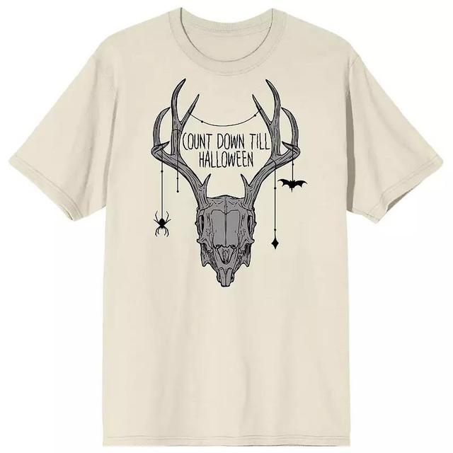 Mens Deer Skull Countdown to Halloween Graphic Tee Product Image