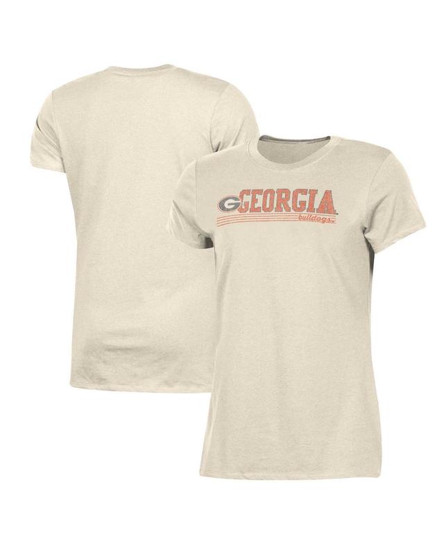 Womens Champion Cream Distressed Georgia Bulldogs Classic T-shirt Product Image