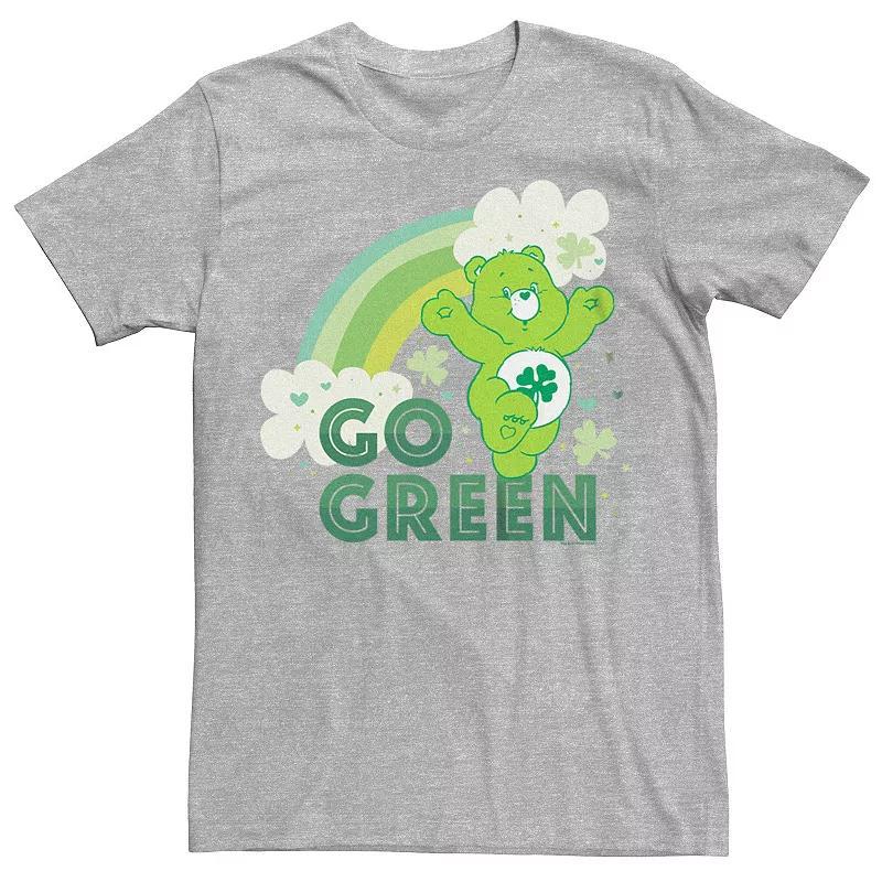 Mens Care Bears Go Green Graphic Tee Athletic Grey Product Image