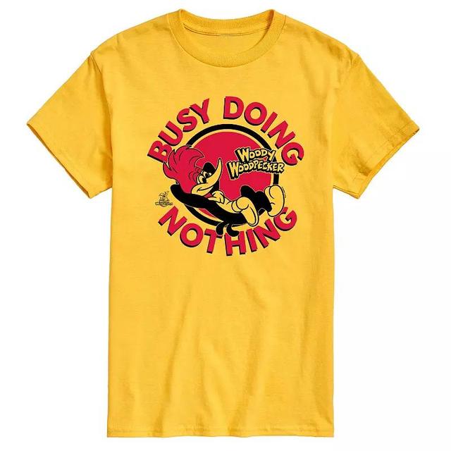 Mens Woody Woodpecker Busy Doing Nothing Graphic Tee Product Image