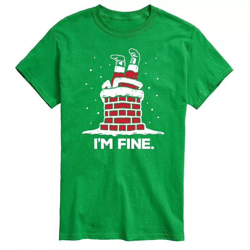 Mens Im Fine Santa Chimney Graphic Tee Black Product Image