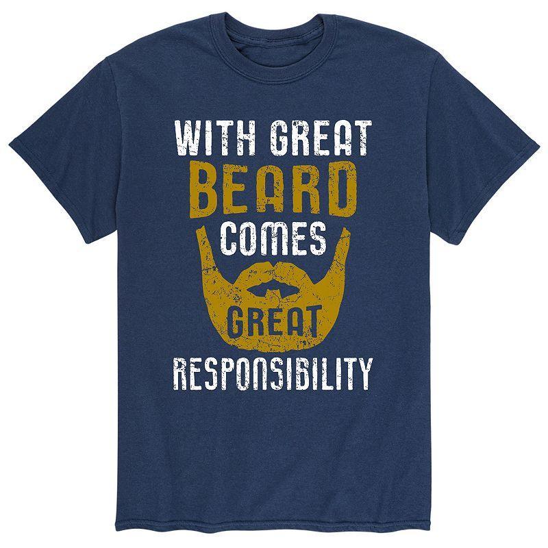 Mens With Great Beard Tee Blue Product Image