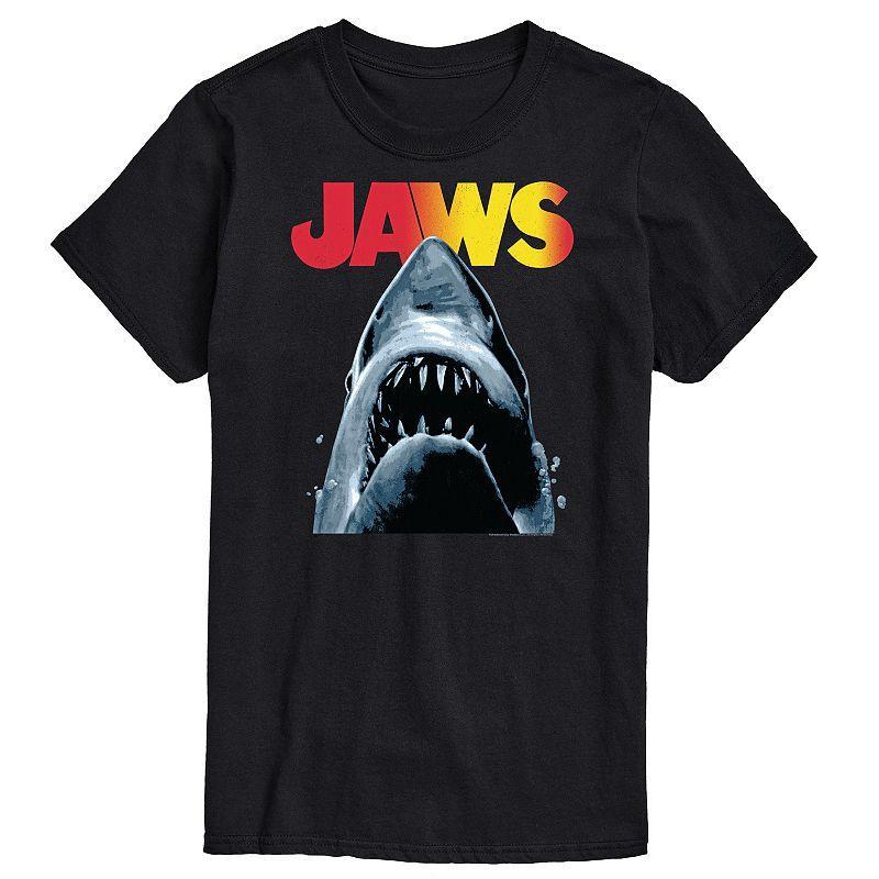 Big & Tall Jaws Tee, Mens Black Product Image