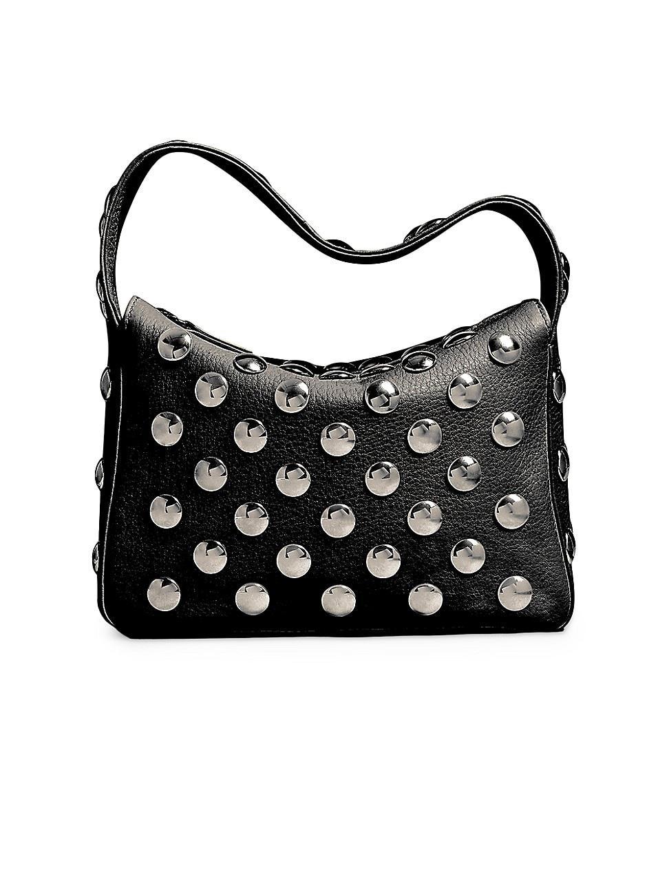 Womens Small Elena Studded Leather Top Handle Bag Product Image