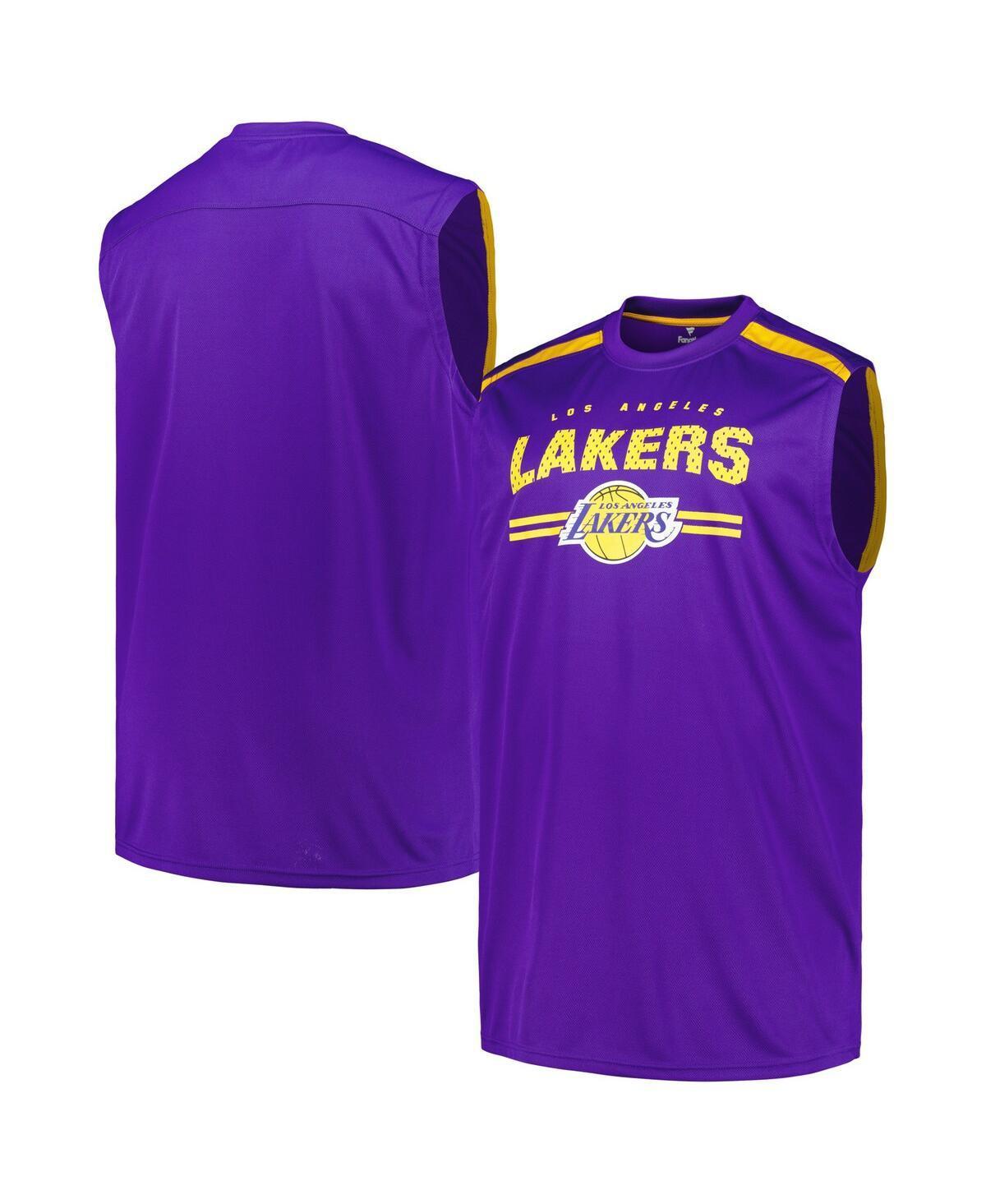 Mens Fanatics Los Angeles Lakers Big & Tall Birdseye Muscle Tank Top Product Image