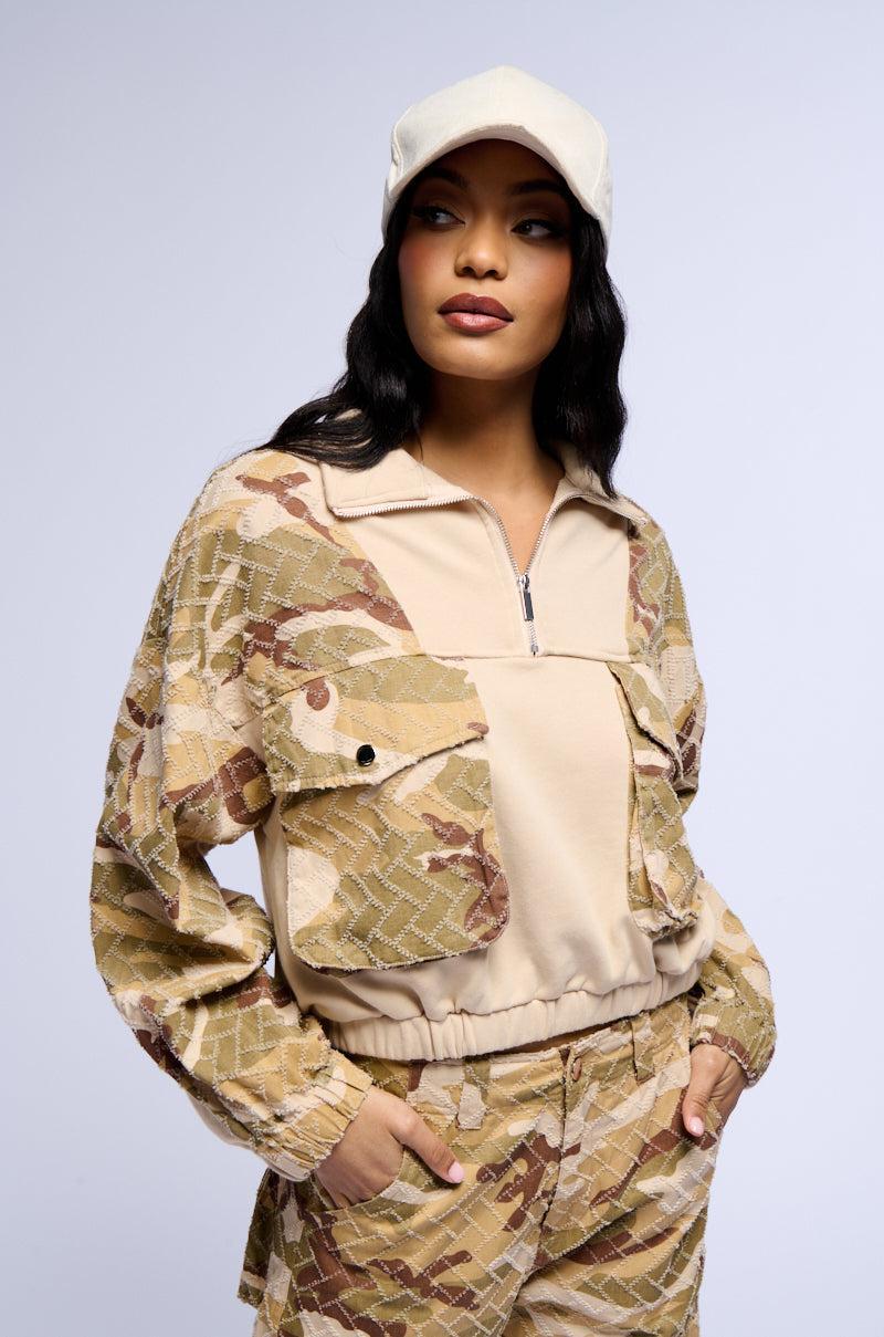 ON DUTY LONG SLEEVE CAMO PRINT SWEATSHIRT Product Image