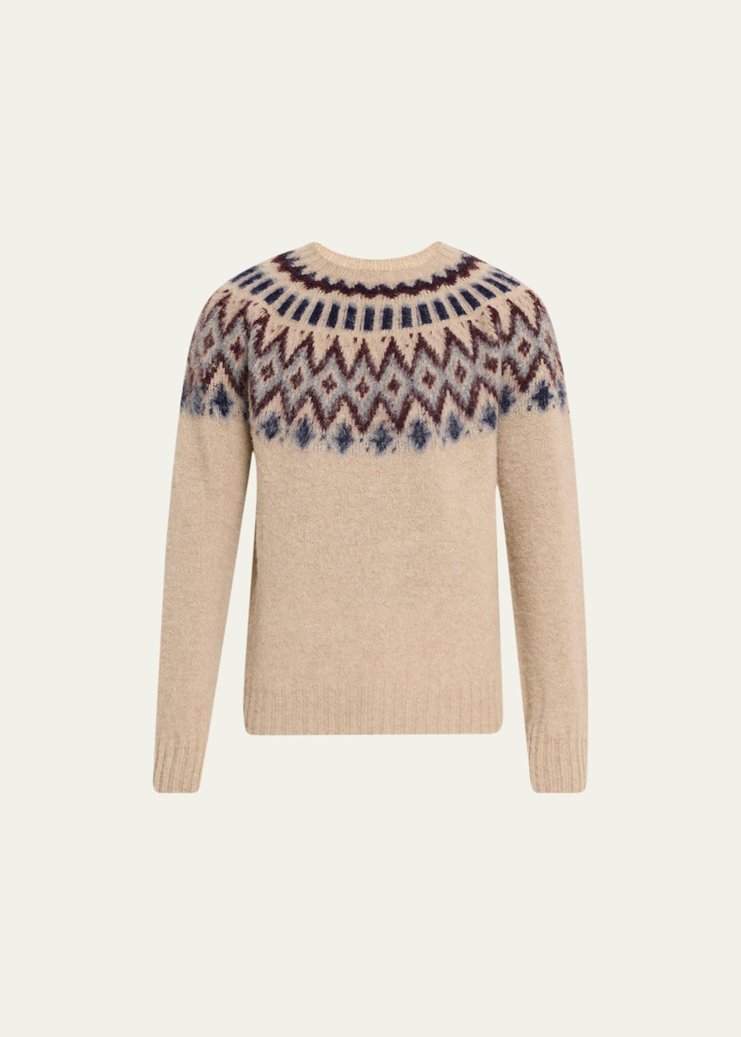 Mens Fair Isle Wool Sweater Product Image