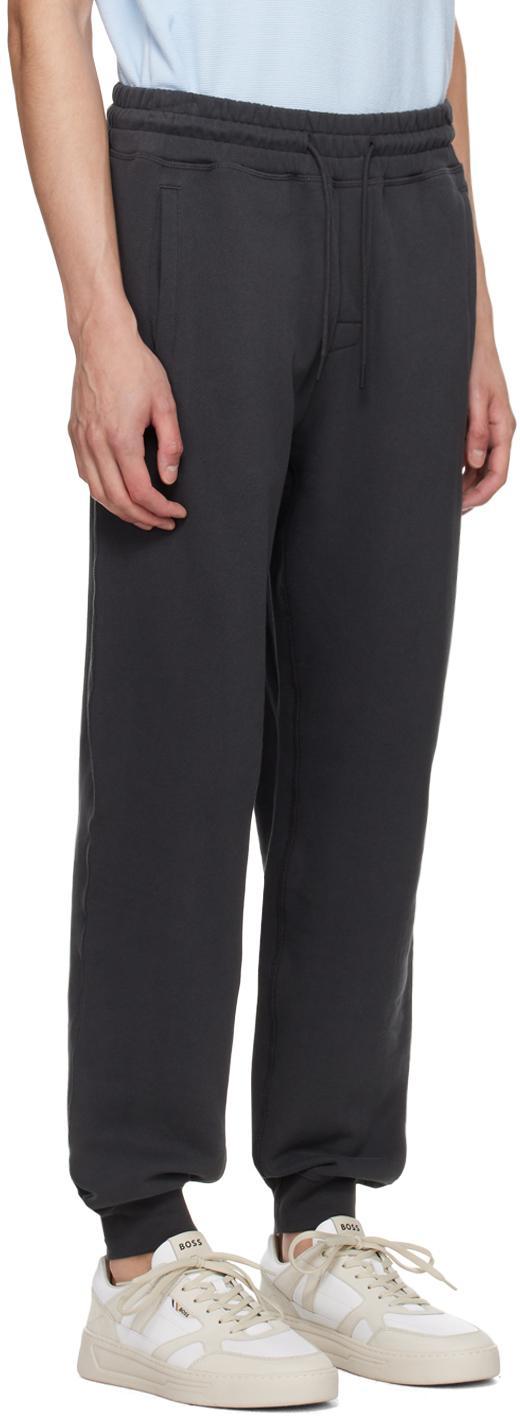 HUGO BOSS Black Embroidered Sweatpants In 002-black Product Image