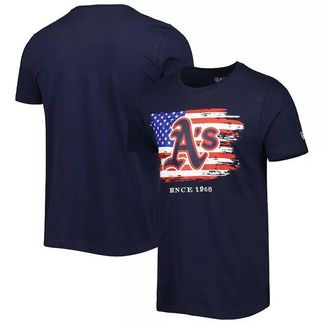 Mens New Era Oakland Athletics 4th of July Jersey T-Shirt Blue Product Image