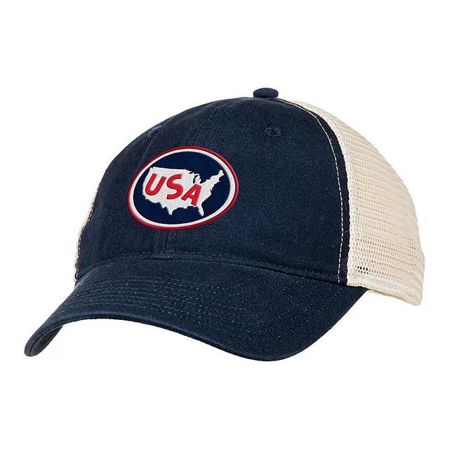 Mens Americana Trucker Cap, Blue Product Image