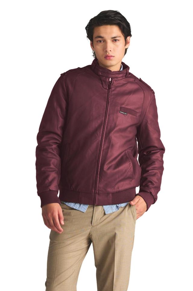 Members Only Mens Faux Leather Iconic Racer Jacket Product Image