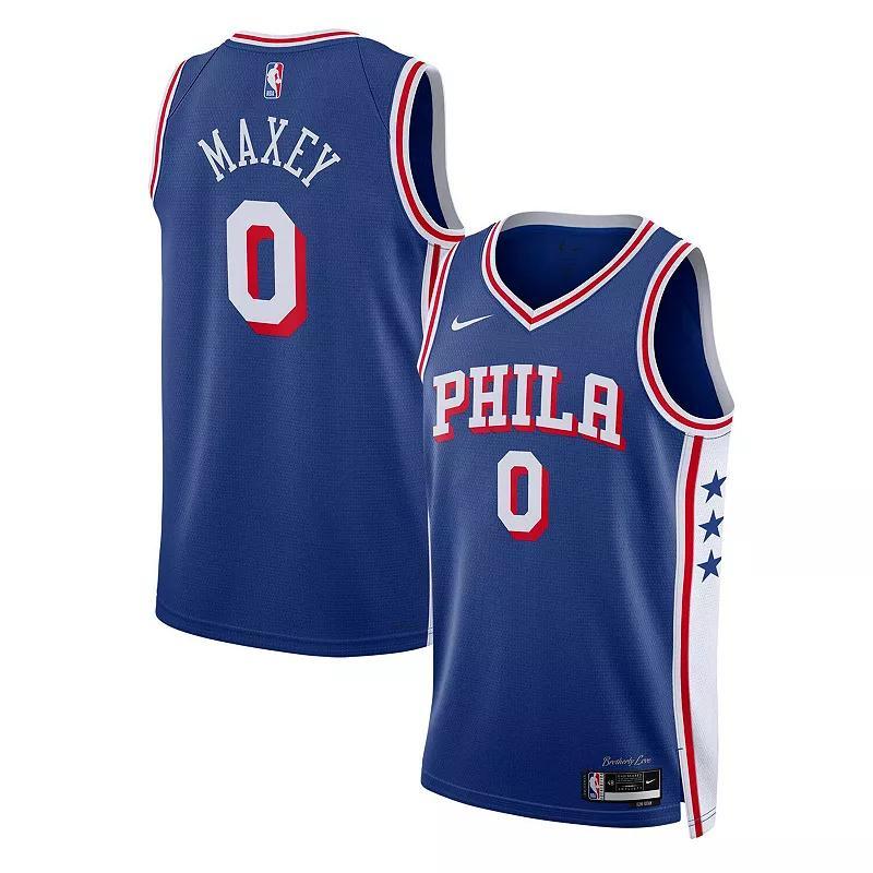 Unisex Nike Tyrese Maxey Royal Philadelphia 76ers Swingman Jersey - Association Edition, Adult Unisex Product Image