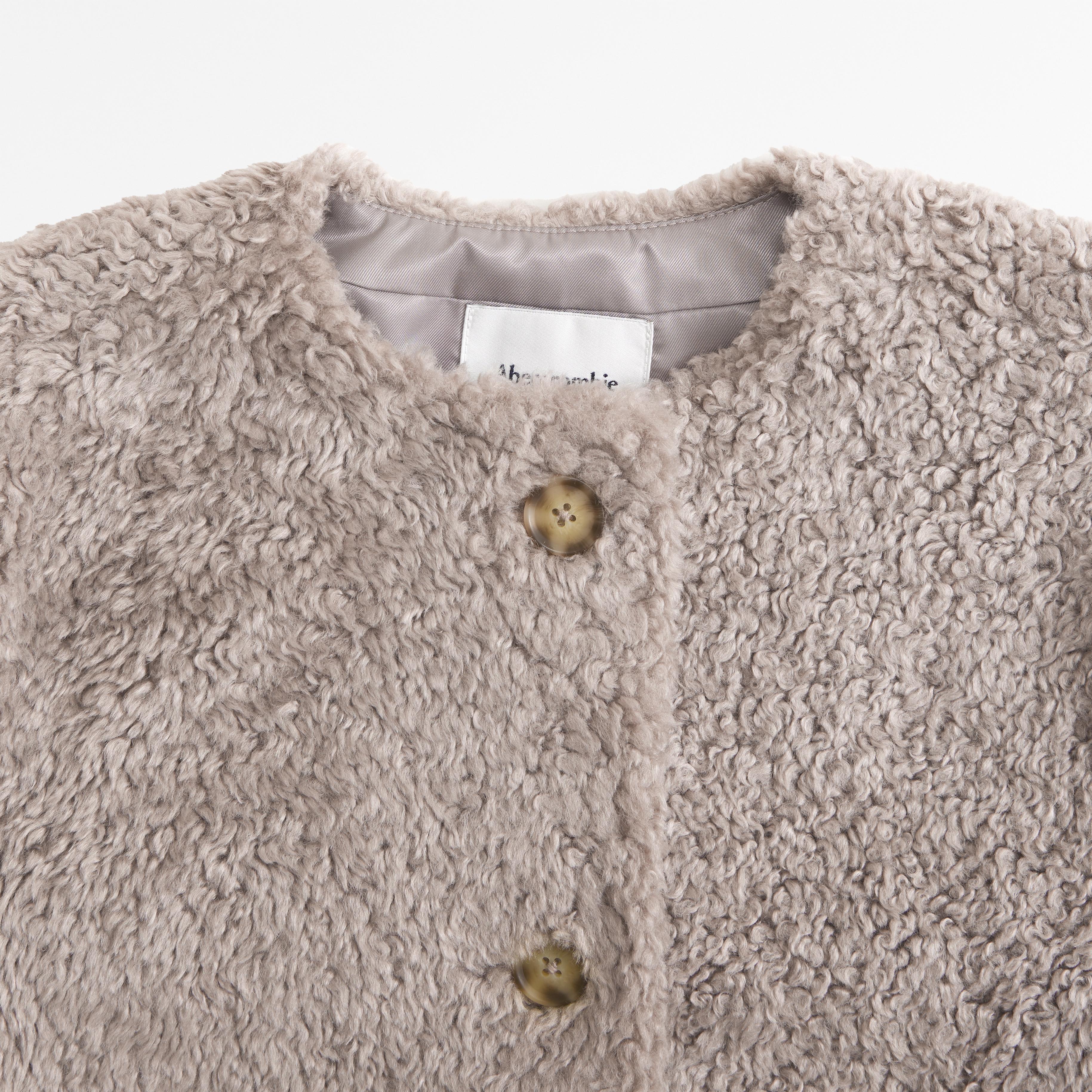 Collarless Sherpa Jacket Product Image