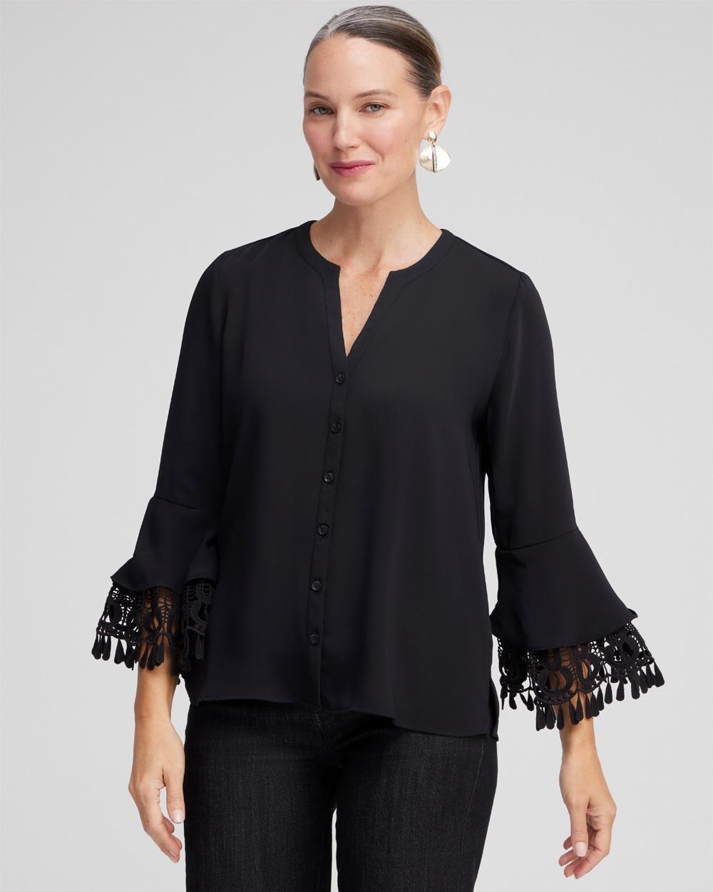 Lace Detail Long Sleeve Top Product Image