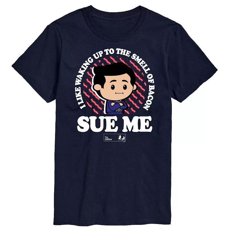 Mens The Office Michael Scott Sue Me Graphic Tee Blue Product Image