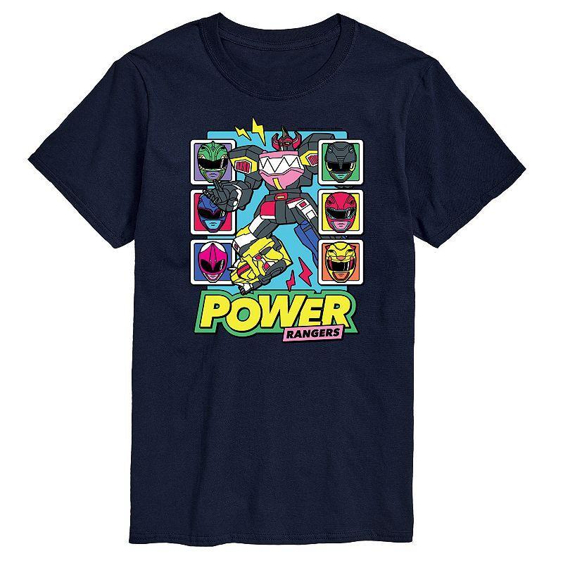 Mens Power Rangers Zord Heads Graphic Tee Product Image