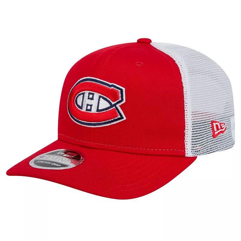 Mens New Era Red Montreal Canadiens Core Trucker 9SEVENTY Stretch-Snap Hat Product Image