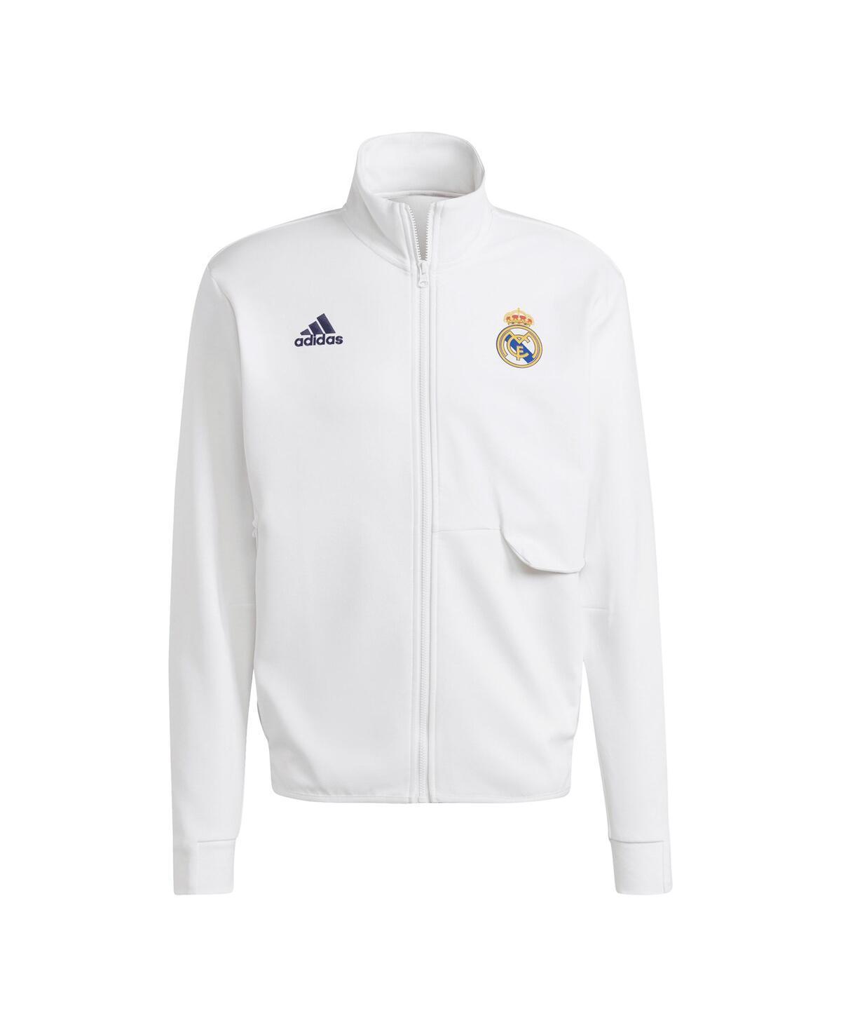 Mens adidas White Real Madrid 2023/24 Anthem Full-Zip Jacket Product Image