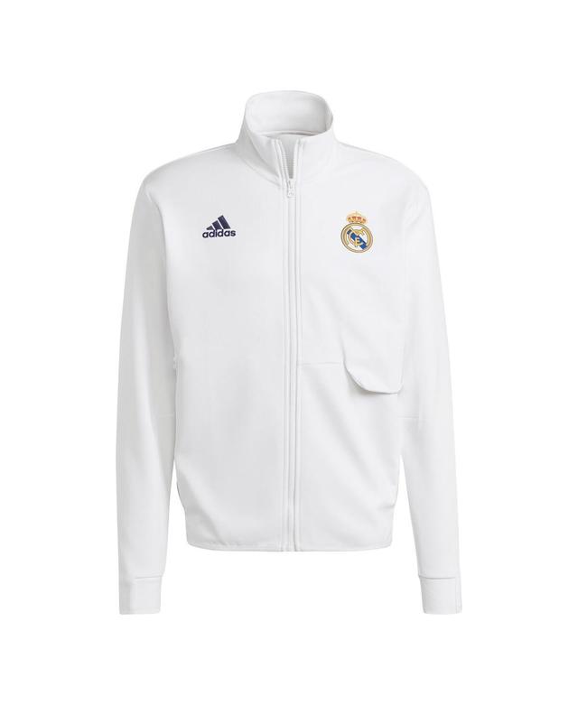 Mens adidas White Real Madrid 2023/24 Anthem Full-Zip Jacket Product Image