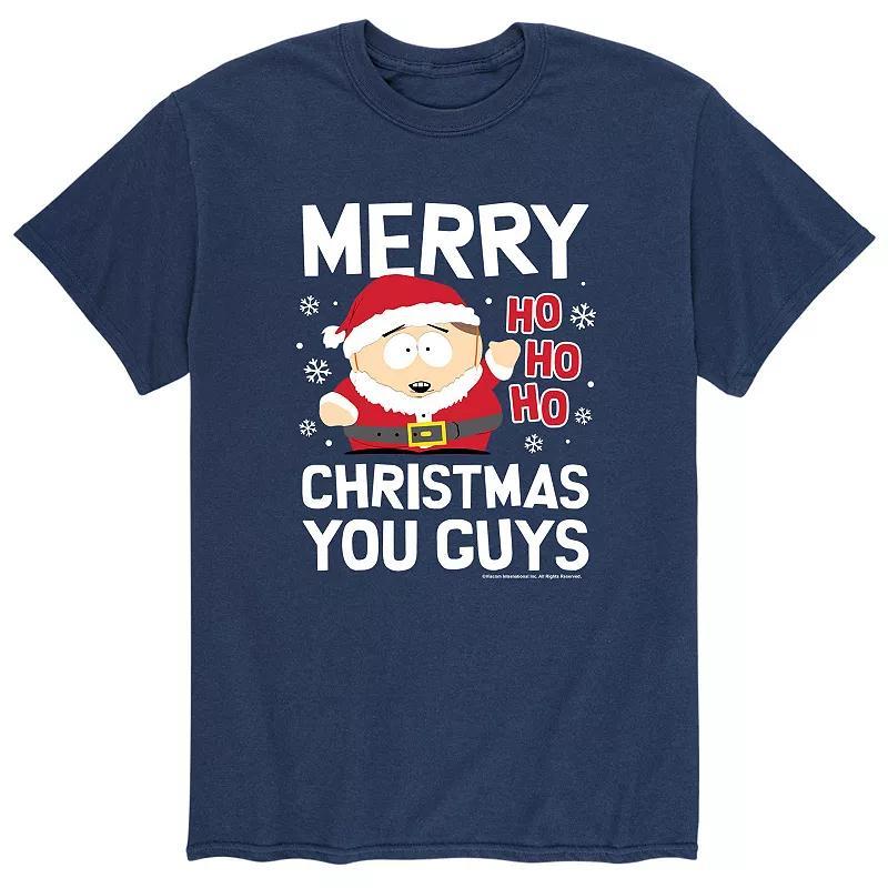 Mens South Park Merry Christmas Tee Blue Product Image