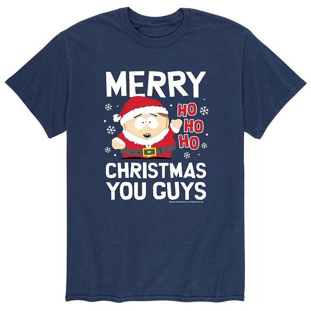 Mens South Park Merry Christmas Tee Blue Product Image