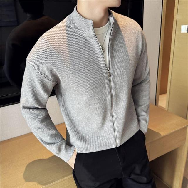 Plain Zip Cardigan Product Image