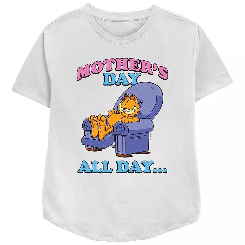 Womens Garfield Moethers Day All Day Relaxed Fit Graphic Tee Product Image