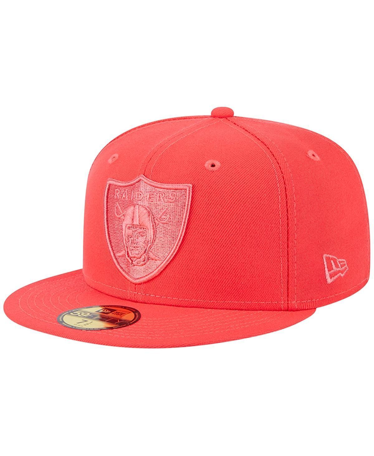 Mens New Era Red Las Vegas Raiders Color Pack Brights 59FIFTY Fitted Hat Product Image