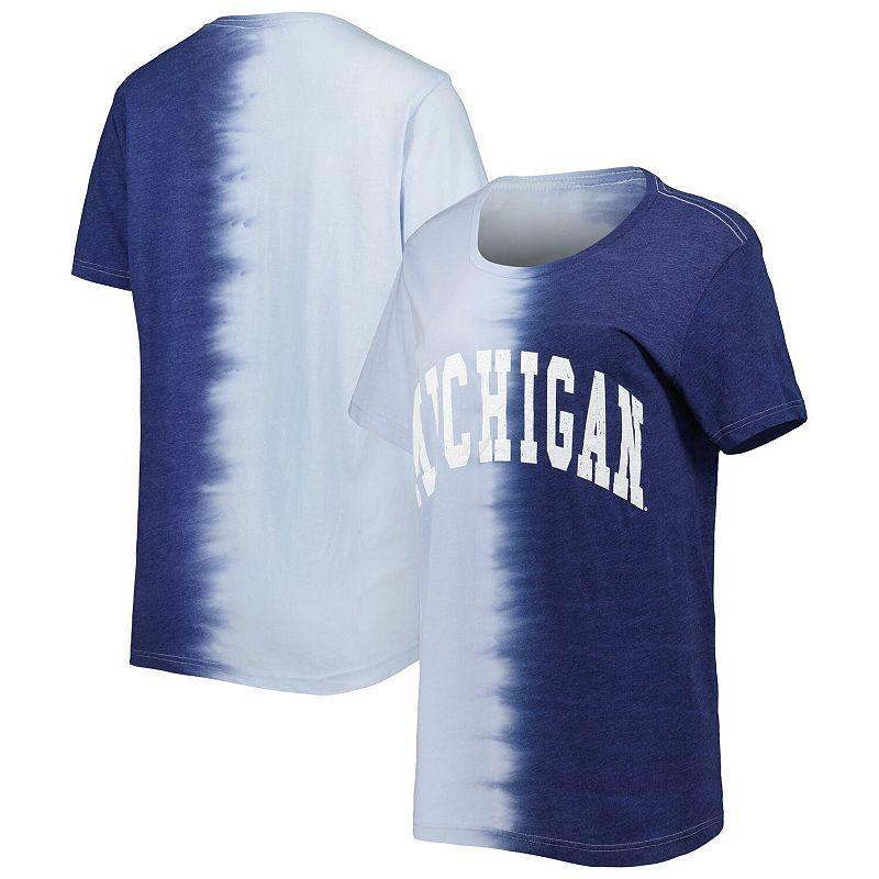 Womens Gameday Couture Michigan Wolverines Find Your Groove Split-Dye T-Shirt Blue Product Image