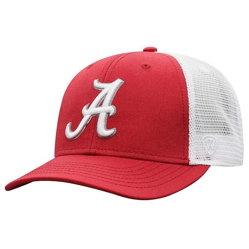 Mens Top of the World Crimson/White Alabama Crimson Tide Trucker Snapback Hat Product Image