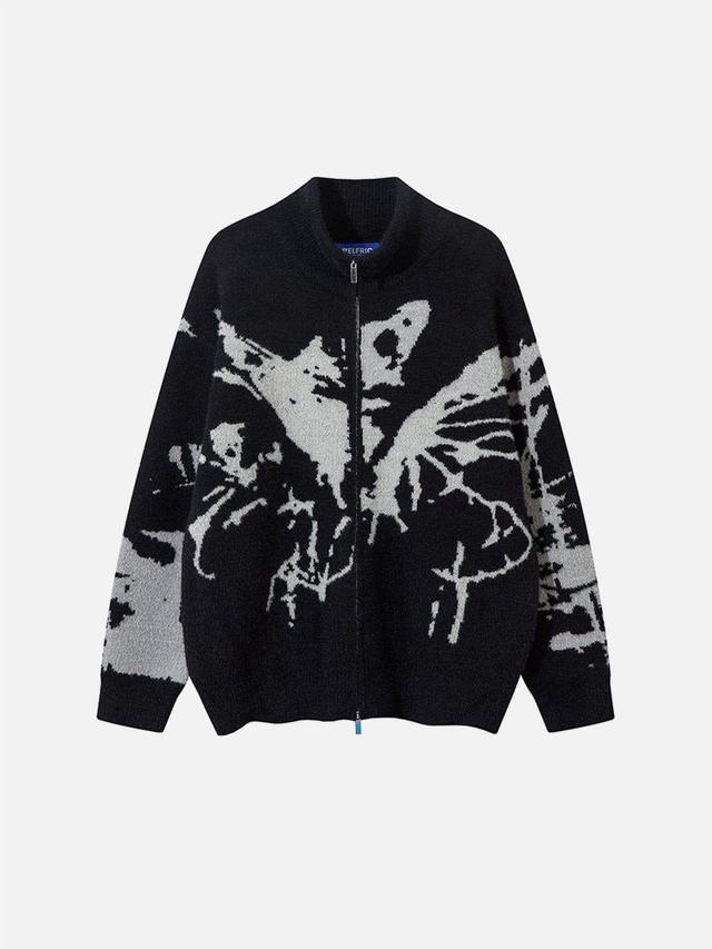 Aelfric Eden Butterfly Graphic Zip Up Cardigan Product Image