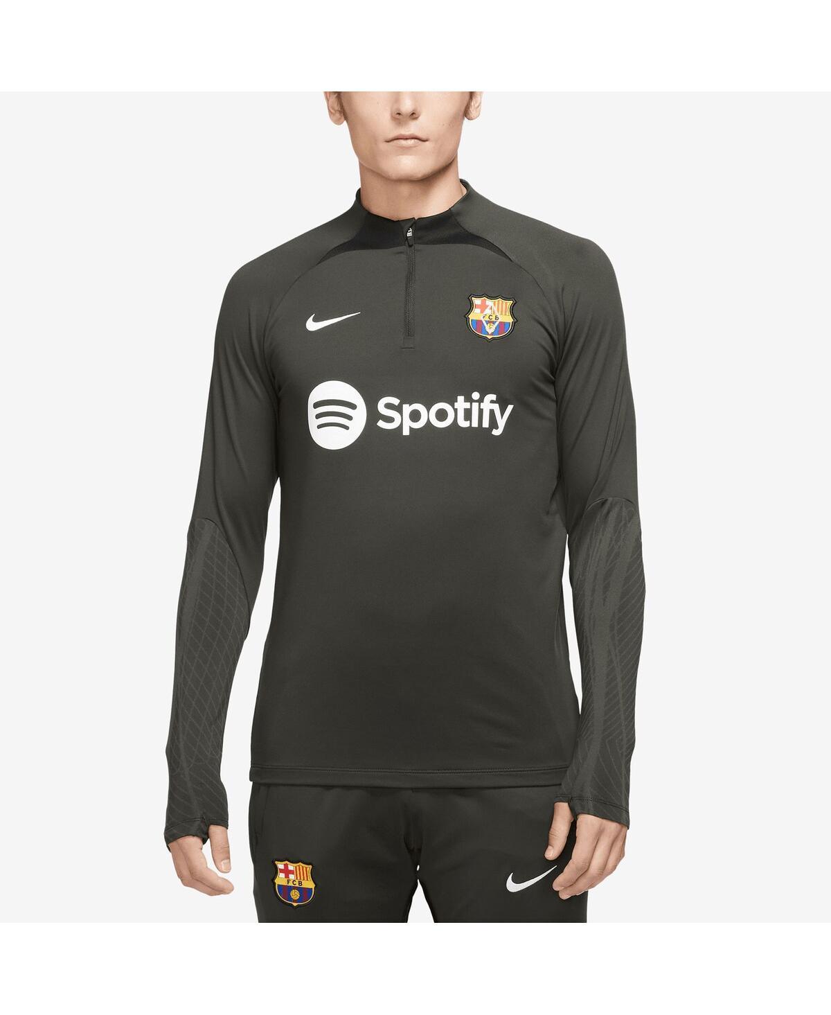 Mens Nike Olive Barcelona 2023/24 Strike Drill Performance Raglan Quarter-Zip Long Sleeve Top Product Image