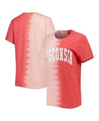 Womens Gameday Couture Red Wisconsin Badgers Find Your Groove Split-Dye T-shirt Product Image