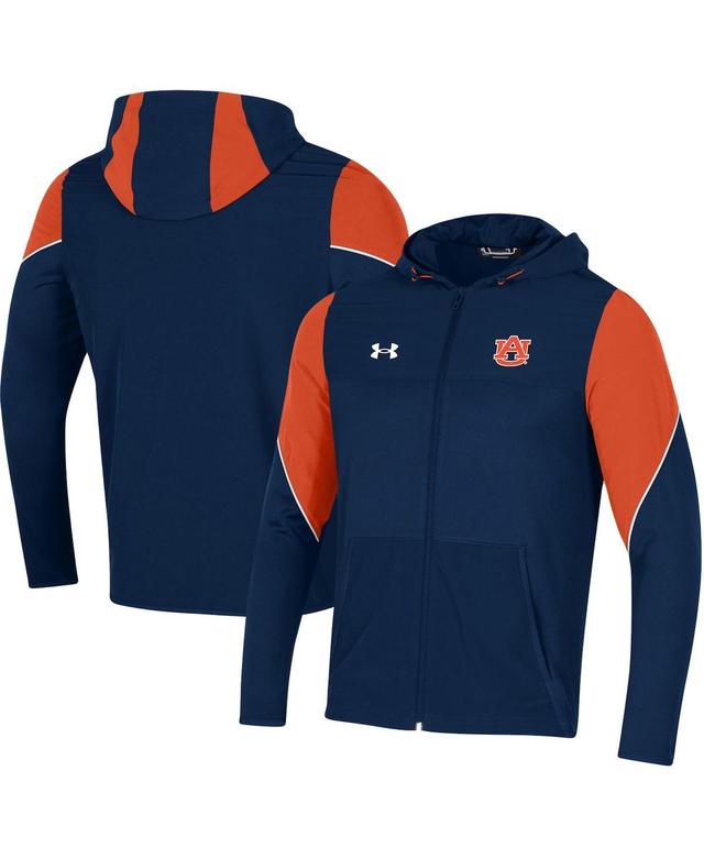 Mens Under Armour Auburn Tigers 2021 Sideline Warm-Up Full-Zip Hoodie Blue Product Image